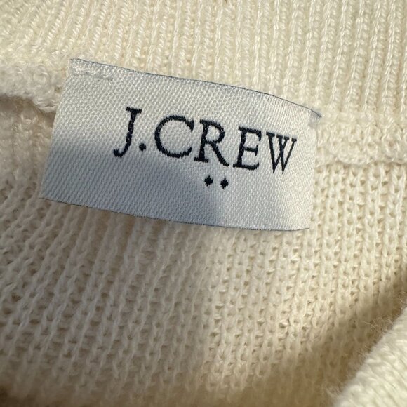 J Crew Poncho One Size NEW Navy Striped Wool Blend Coastal Old Money Preppy - Picture 4 of 8